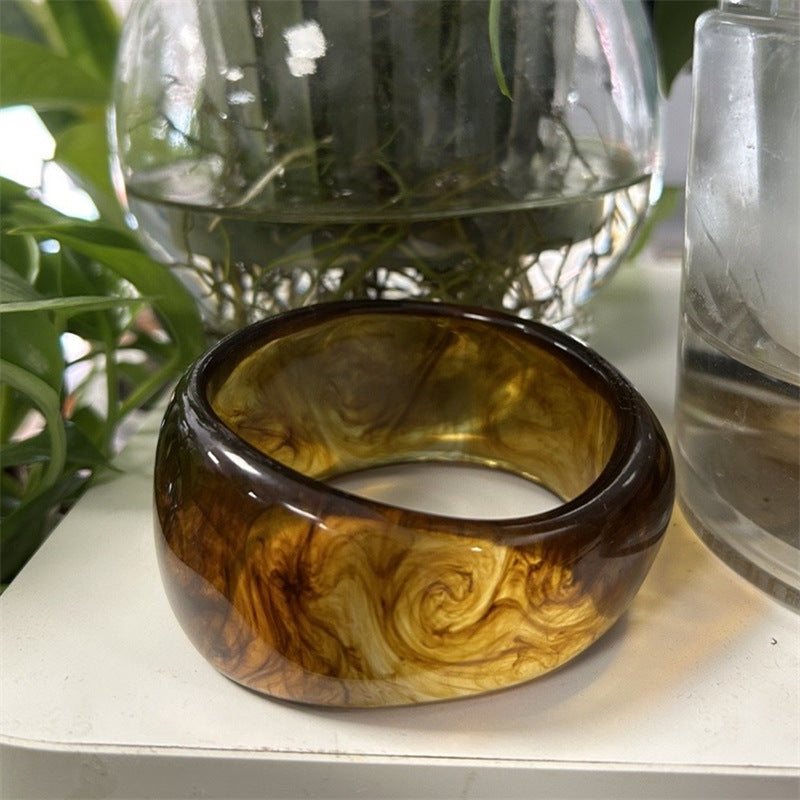 Wholesale Fashion Gradient Transparent Acrylic Shaped Resin Square Bracelet